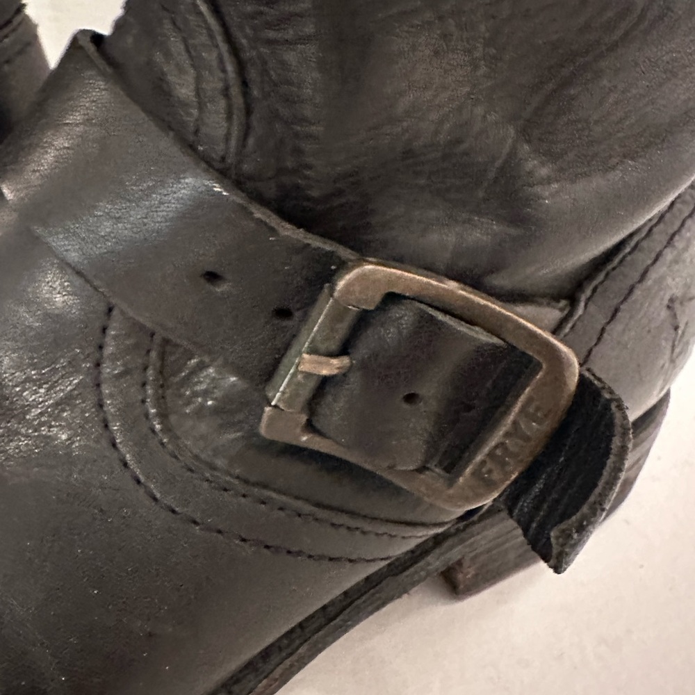 Frye engineer boots. (Veronica?) Black. 13” shaft. Good condition. Pull on. - Picture 11 of 13